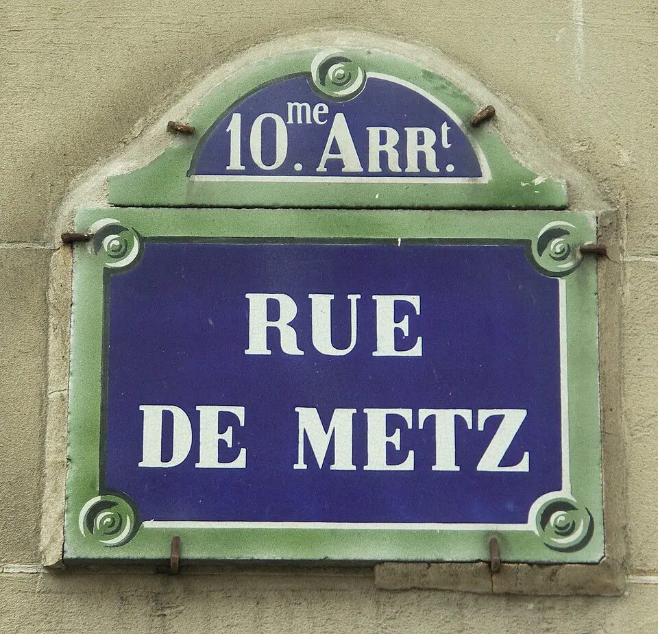 Plaque de rue parisienne, Paris